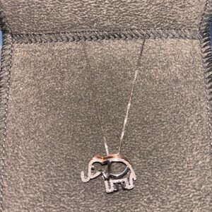 Elegant Silver Elephant Pendant Necklace